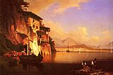Franz Richard Unterberger Canvas Paintings - Motio Du Lac Du Garda